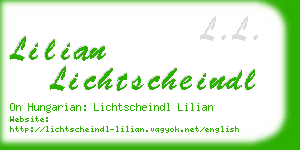lilian lichtscheindl business card